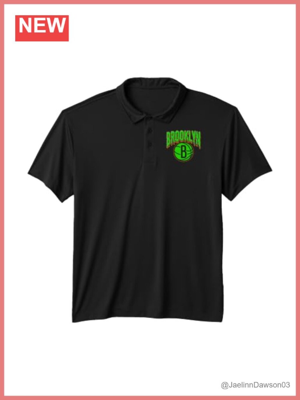 NBA Brooklyn Nets Halloween Performance Polo Shirt Short Sleeve Moisture Wicking